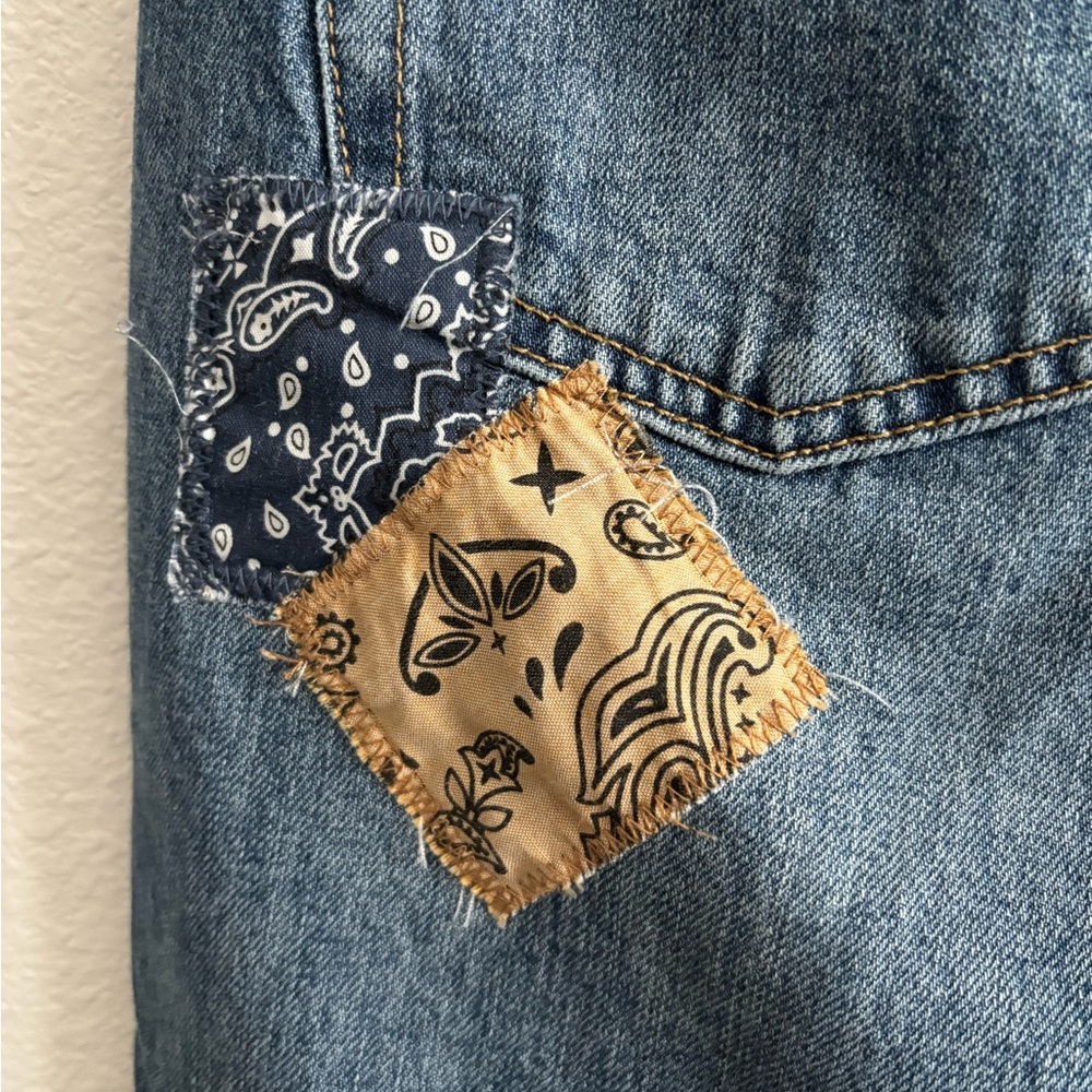 Lucky Brand Patchwork Blue Denim Jeans - Picture 6 of 8